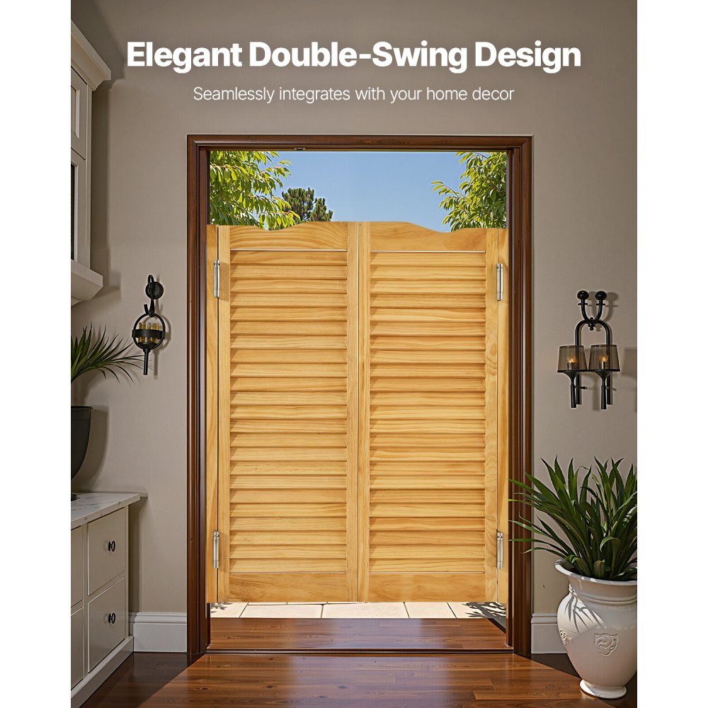 SS-door2-NA-5 - 32"x42" Pine Wood Swing Door with Quiet Hinges