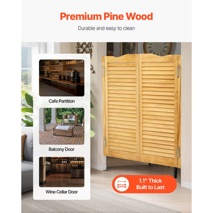 SS-door2-NA-5 - 32"x42" Pine Wood Swing Door with Quiet Hinges