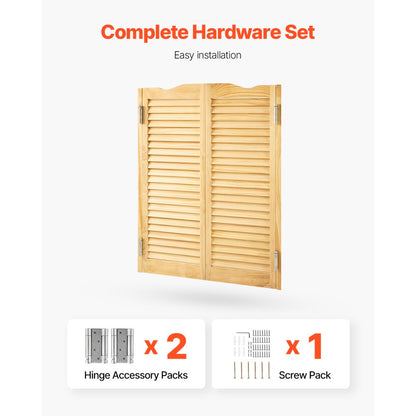 SS-door2-NA-5 - 32"x42" Pine Wood Swing Door with Quiet Hinges