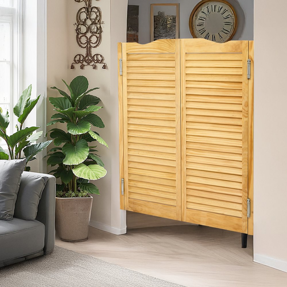 SS-door2-NA-6 - 36" x 42" Pine Wood Saloon Swing Door with Quiet Hinges