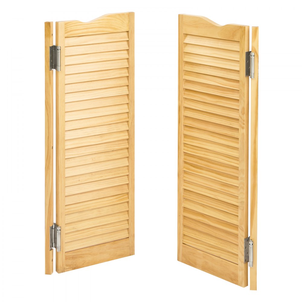 SS-door2-NA-6 - 36" x 42" Pine Wood Saloon Swing Door with Quiet Hinges