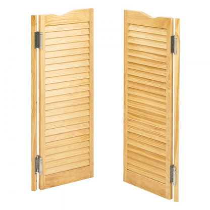 SS-door2-NA-6 - 36" x 42" Pine Wood Saloon Swing Door with Quiet Hinges