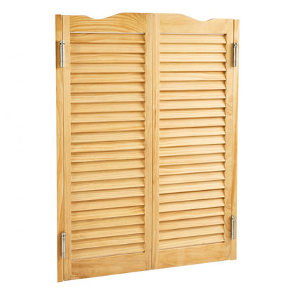 SS-door2-NA-6 - 36" x 42" Pine Wood Saloon Swing Door with Quiet Hinges