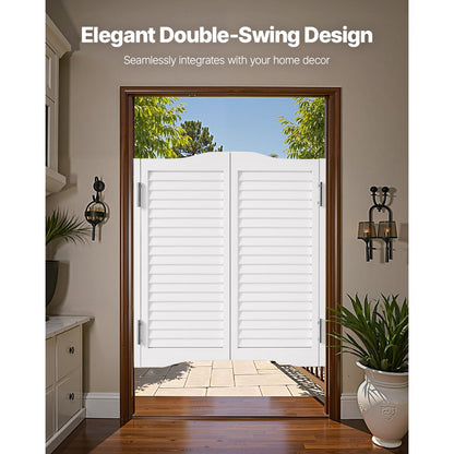 SS-door2-WH-7 - 36" Swinging Pine Door with Quiet Hinges & Easy Install