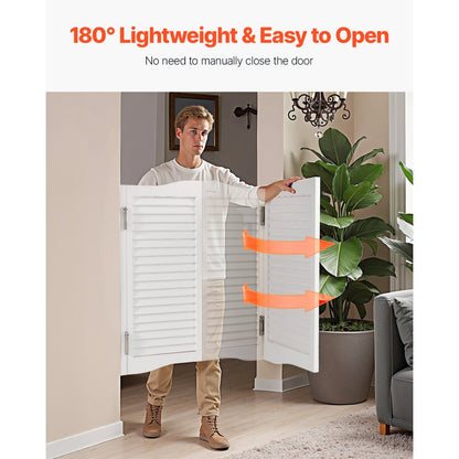 SS-door2-WH-7 - 36" Swinging Pine Door with Quiet Hinges & Easy Install