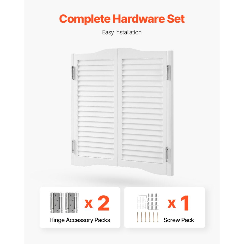 SS-door2-WH-7 - 36" Swinging Pine Door with Quiet Hinges & Easy Install