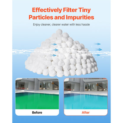 F7 - 4.6 lbs Polyester Pool Filter Balls for Crystal-Clear Water