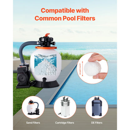 F7 - 4.6 lbs Polyester Pool Filter Balls for Crystal-Clear Water