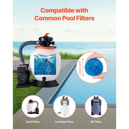 F11 - 3.1 lbs Pool Filter Balls for Clear Water in All Systems