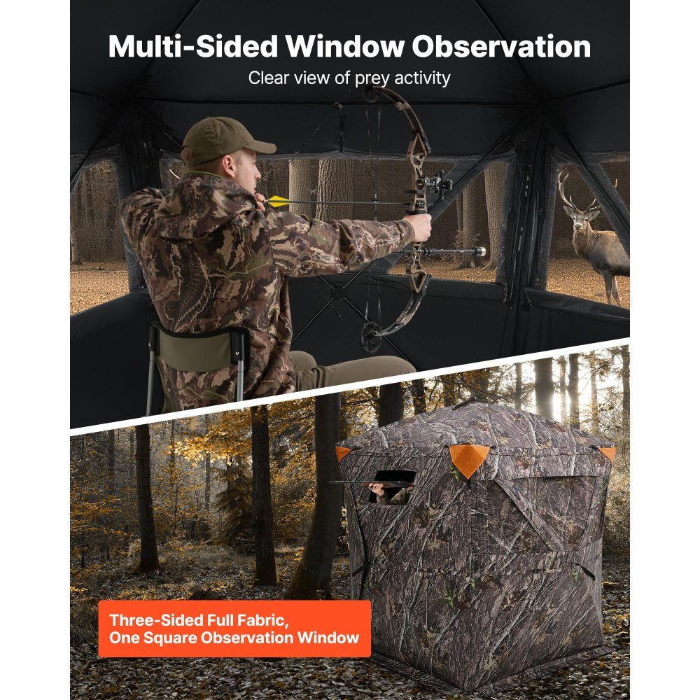 ZH555567-SW - 270° Camouflage Hunting Blind for 1-2 Users, Lightweight & Portable