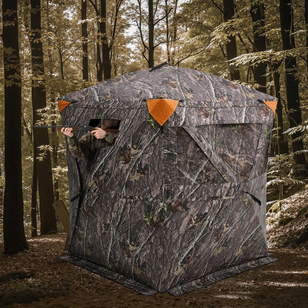 ZH555567-SW - 270° Camouflage Hunting Blind for 1-2 Users, Lightweight & Portable