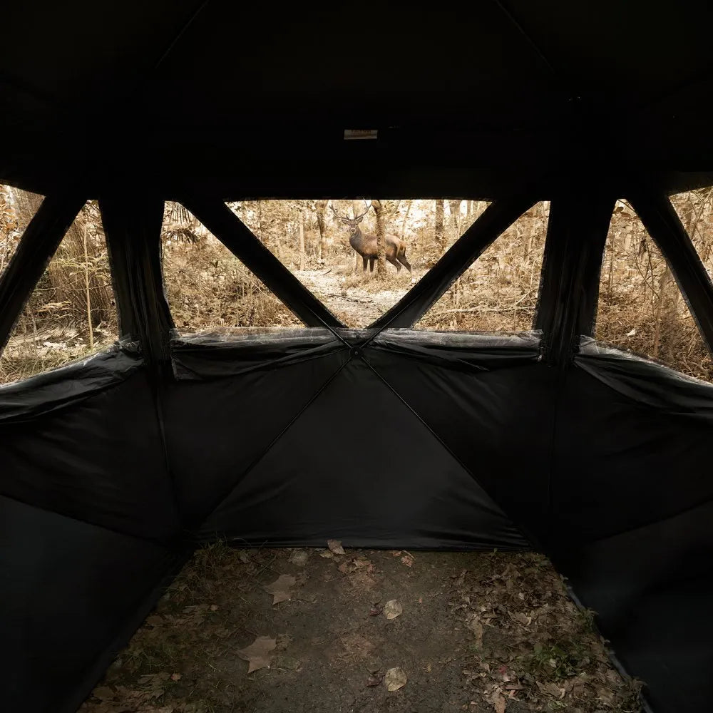 ZHS5867-6 - 270° Camo Hunting Blind for 2-3 Persons, Weather-Resistant