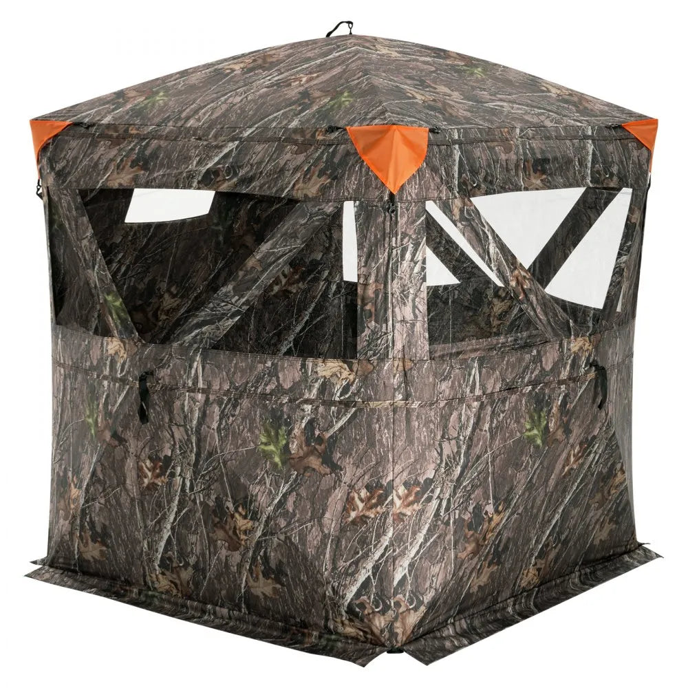 ZHS5867-6 - 270° Camo Hunting Blind for 2-3 Persons, Weather-Resistant