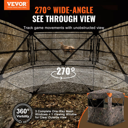 ZHS5567-1 - 270° View Pop-Up Hunting Blind with Quiet Zipper Door