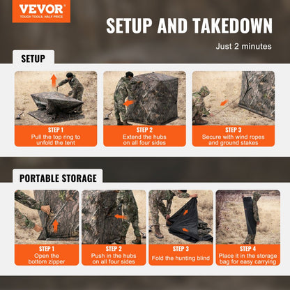 ZHS5567-1 - 270° View Pop-Up Hunting Blind with Quiet Zipper Door
