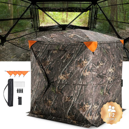 ZHS5567-1 - 270° View Pop-Up Hunting Blind with Quiet Zipper Door