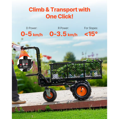 EWB7614 - 500lbs Electric Garden Cart with 6ft³ Capacity and Brake System