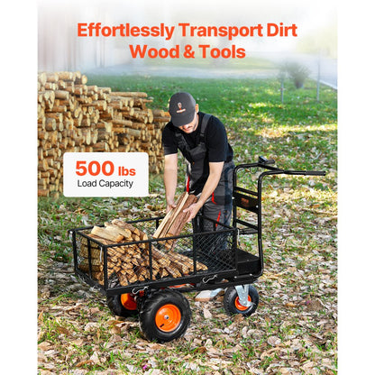 EWB7614 - 500lbs Electric Garden Cart with 6ft³ Capacity and Brake System