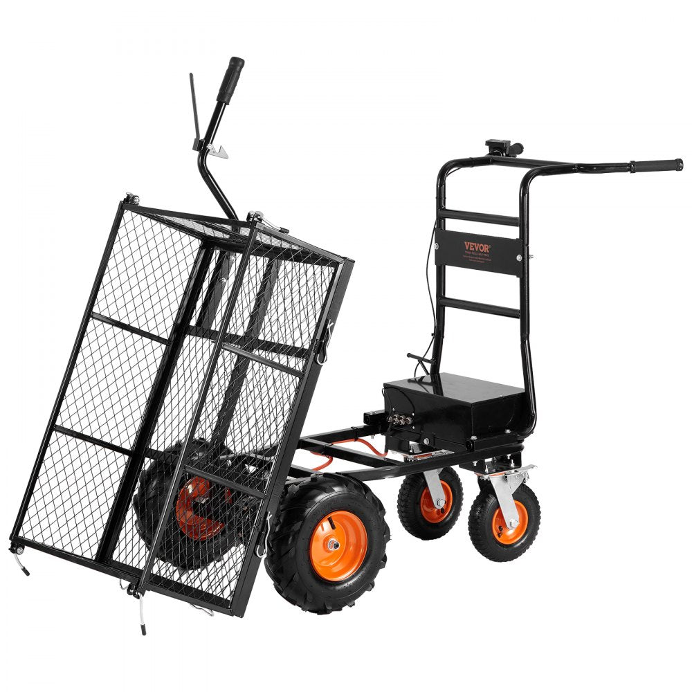 EWB8613 - 660lbs Electric Steel Cart with 500W Motor & 6ft³ Capacity