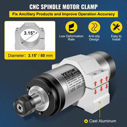 010501706315 - High-Speed CNC Spindle Motor Kit, 3.1" x 11.4"