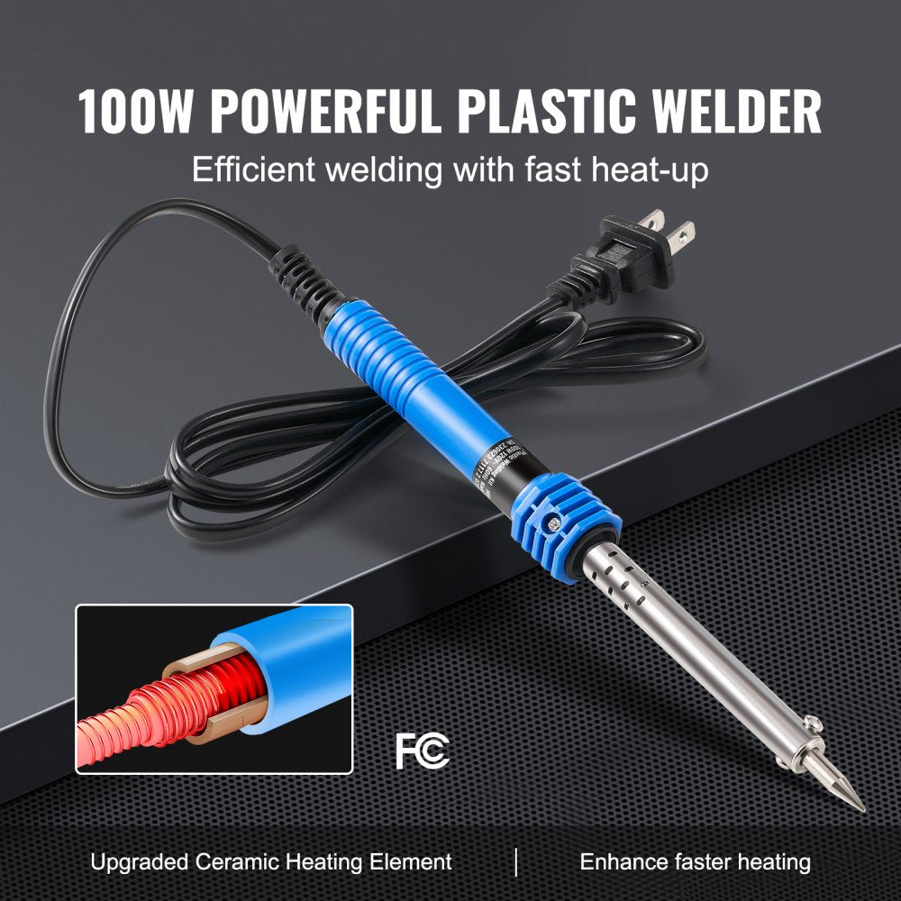 HOT-100W - 100W VEVOR Plastic Welding Kit with 3 Tips