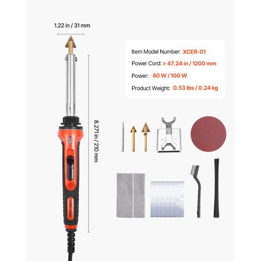 XCER-01 - 60W/100W Dual-Power Plastic Welder Kit with Accessories