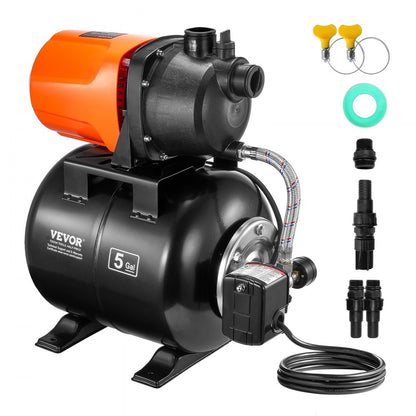 FSGP1200-2 - 1HP Shallow Well Pump, 1000 GPH, 5-Gallon Tank