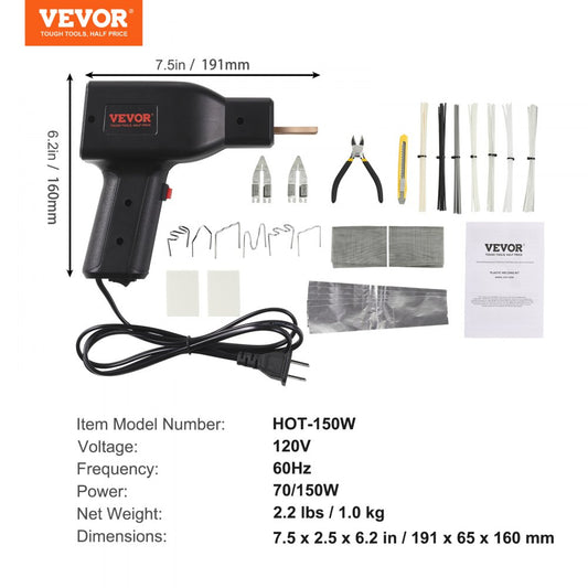 HOT-150W - Versatile Plastic Welding Kit for Fast Repairs