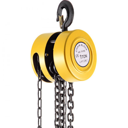 VV-YCH-1T4.5M - 2200 lbs Steel Hand Chain Hoist for Heavy Loads