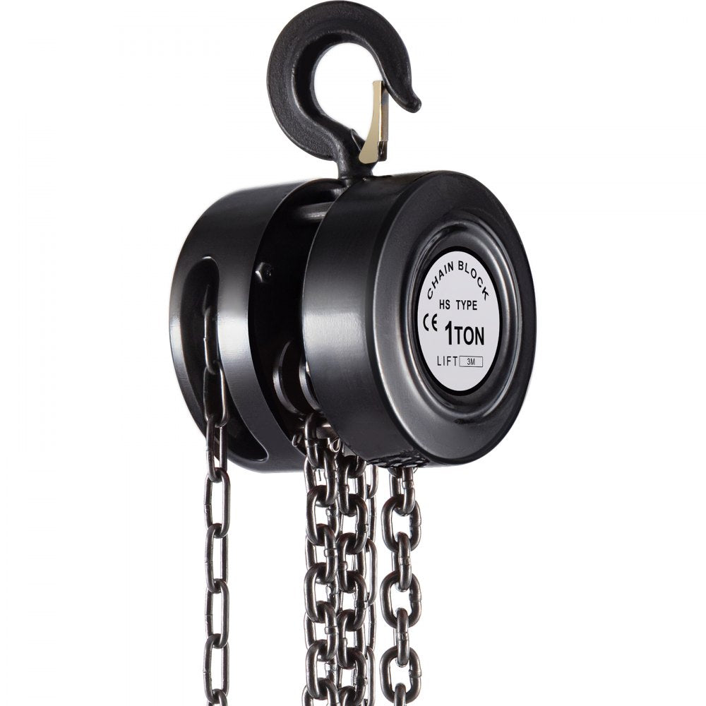 VV-BCH-1T3M - 10ft Heavy-Duty Chain Hoist, 2200 lbs Capacity for Lifting