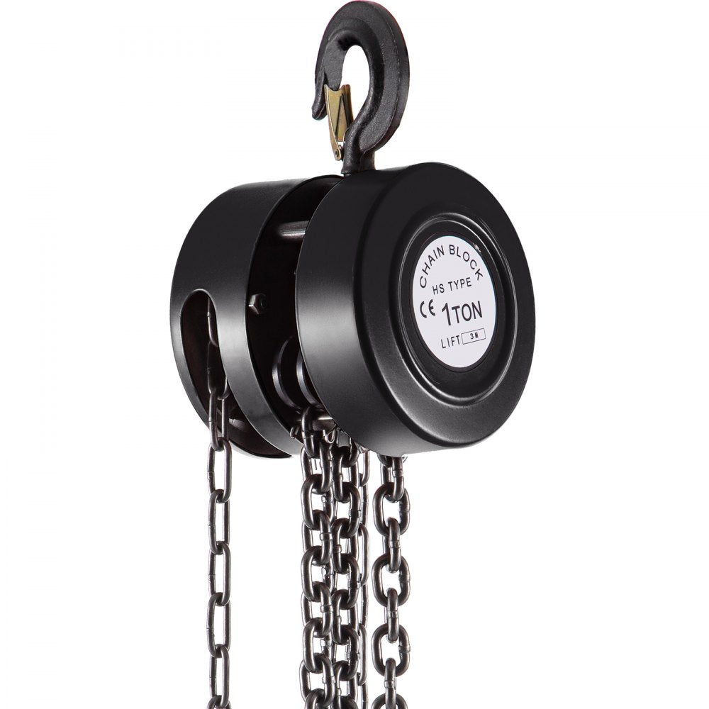 VV-BCH-1T3M - 10ft Heavy-Duty Chain Hoist, 2200 lbs Capacity for Lifting