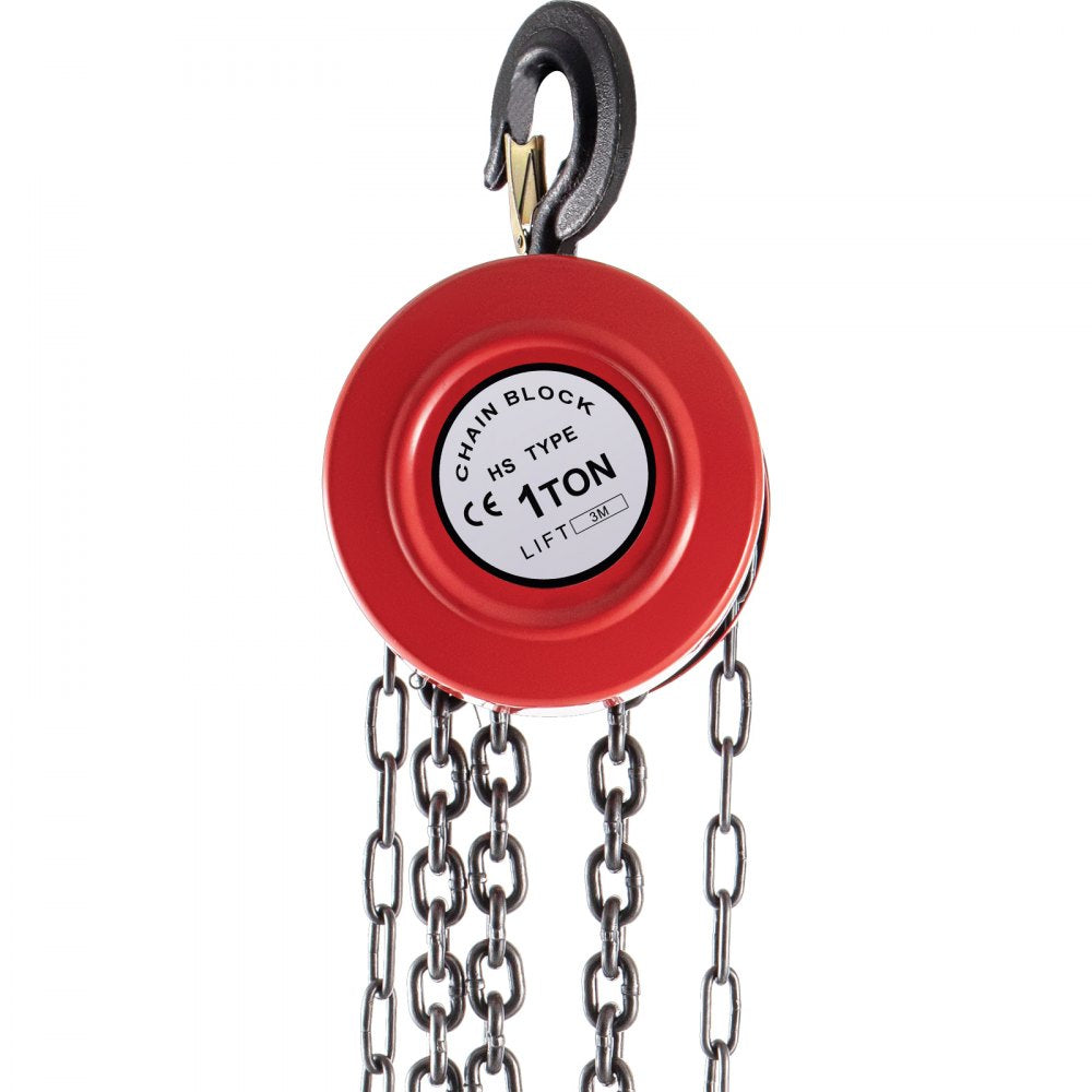 VV-RCH-1T3M - 2200lbs VEVOR Hand Chain Hoist, 10ft Lift Height