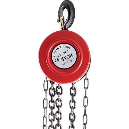 VV-RCH-1T3M - 2200lbs VEVOR Hand Chain Hoist, 10ft Lift Height