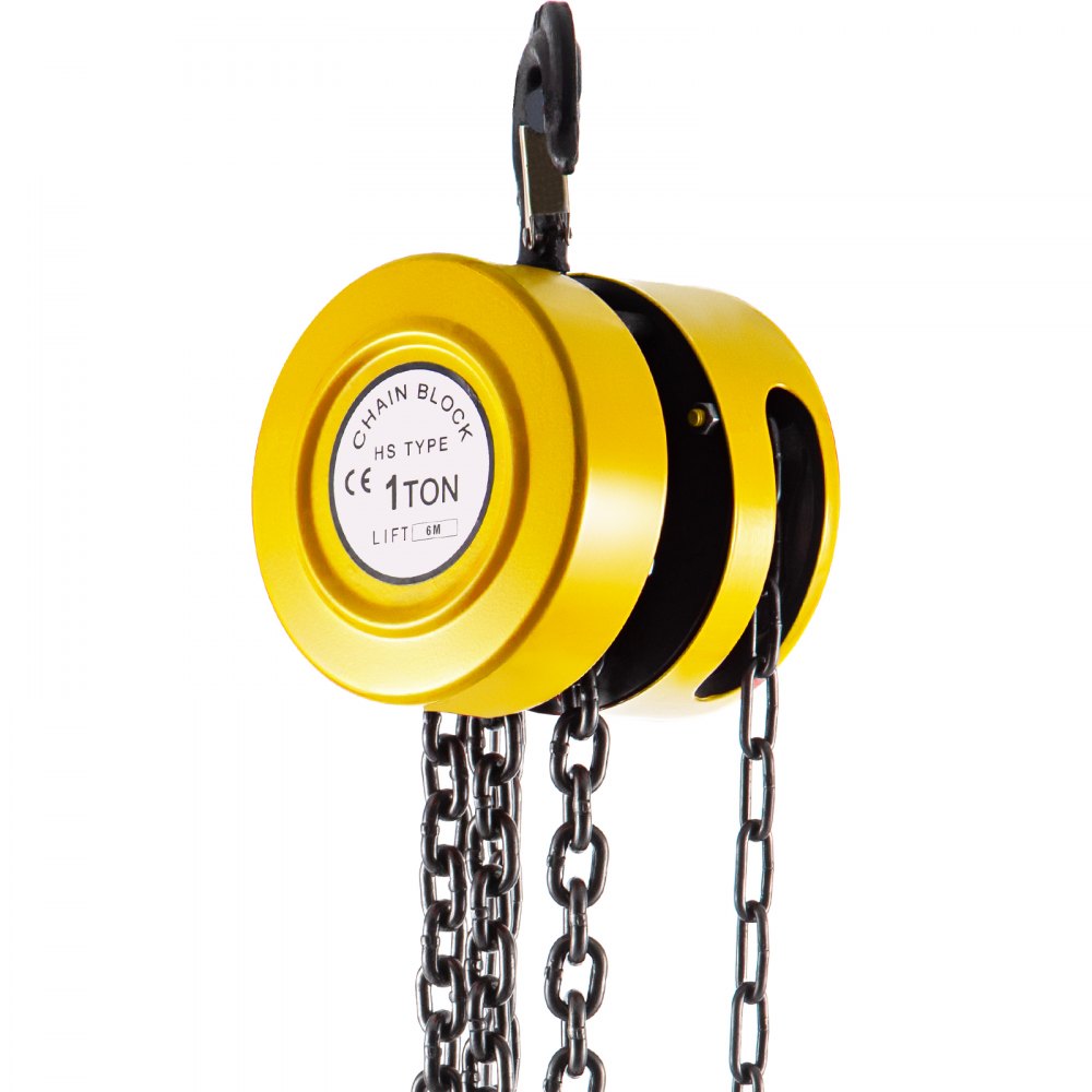 VV-YCH-1T6M - 1 Ton Hand Chain Hoist with 20 ft Lift Height