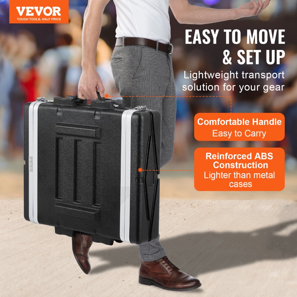 ABS-2UL - 19" Durable ABS Rack Case with Handle & Secure Latches