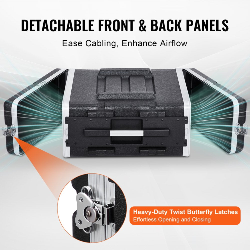 ABS-4UL - 4U ABS Rack Case for 19-Inch Gear, Transport Ready