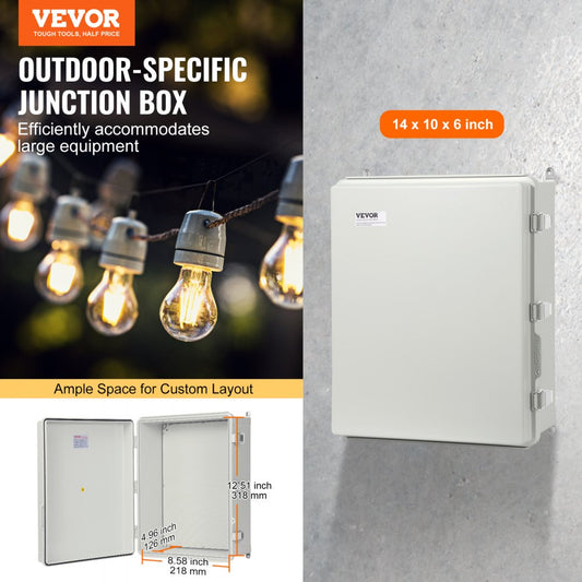 SP-CAG-253515 - IP67-Rated Durable Outdoor Junction Box with Hinged Cover