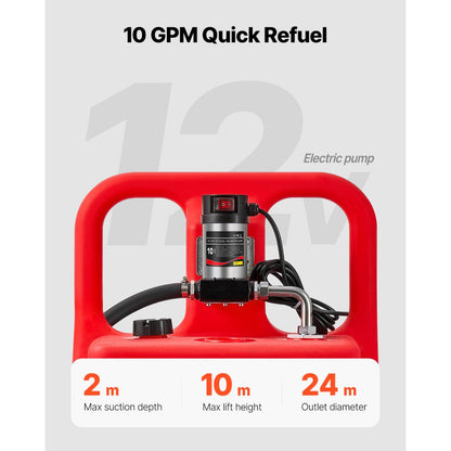 YHM-120D - 32-Gallon Portable Fuel Caddy with 12V Electric Pump