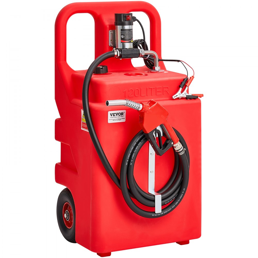 YHM-120D - 32-Gallon Portable Fuel Caddy with 12V Electric Pump