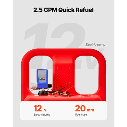 YHM-120B - 32 Gallon Portable Fuel Caddy with 12V Electric Pump