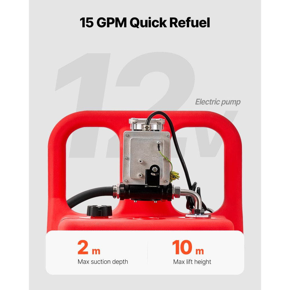 YHM-120G - 32-Gallon Portable Fuel Caddy with 12V Electric Pump