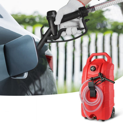 JGC16PH - 16-Gallon Portable Fuel Caddy with Rubber Wheels and Hand Pump