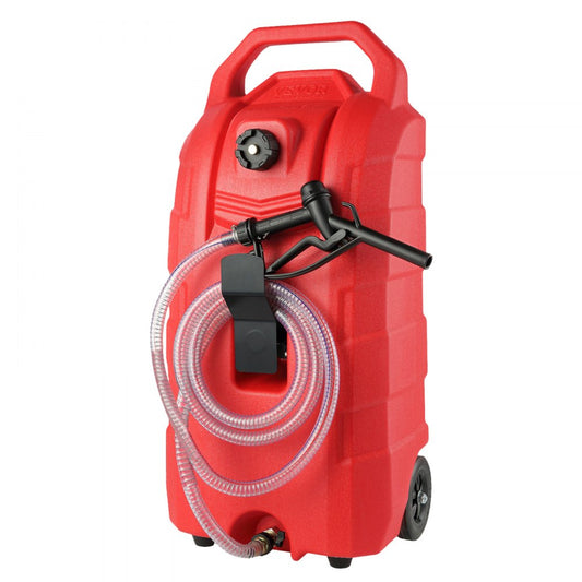 JGC16PH - 16-Gallon Portable Fuel Caddy with Rubber Wheels and Hand Pump