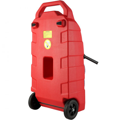 JGC16PH - 16-Gallon Portable Fuel Caddy with Rubber Wheels and Hand Pump