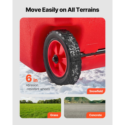 YOILP5035M - 15-Gallon Portable Fuel Caddy with Hand Pump & Safety Nozzle