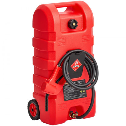 YOILP5035M - 15-Gallon Portable Fuel Caddy with Hand Pump & Safety Nozzle