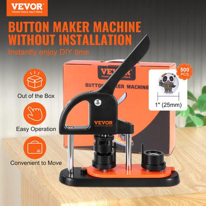 JMB-25 - Durable 0.98" Button Maker with Ergonomic Handle