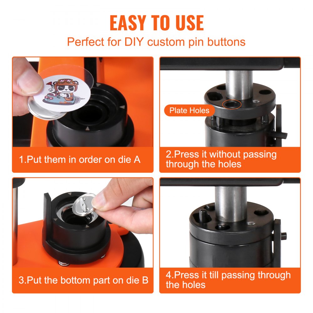 JMB-25 - Durable 0.98" Button Maker with Ergonomic Handle