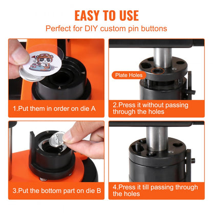 JMB-25 - Durable 0.98" Button Maker with Ergonomic Handle
