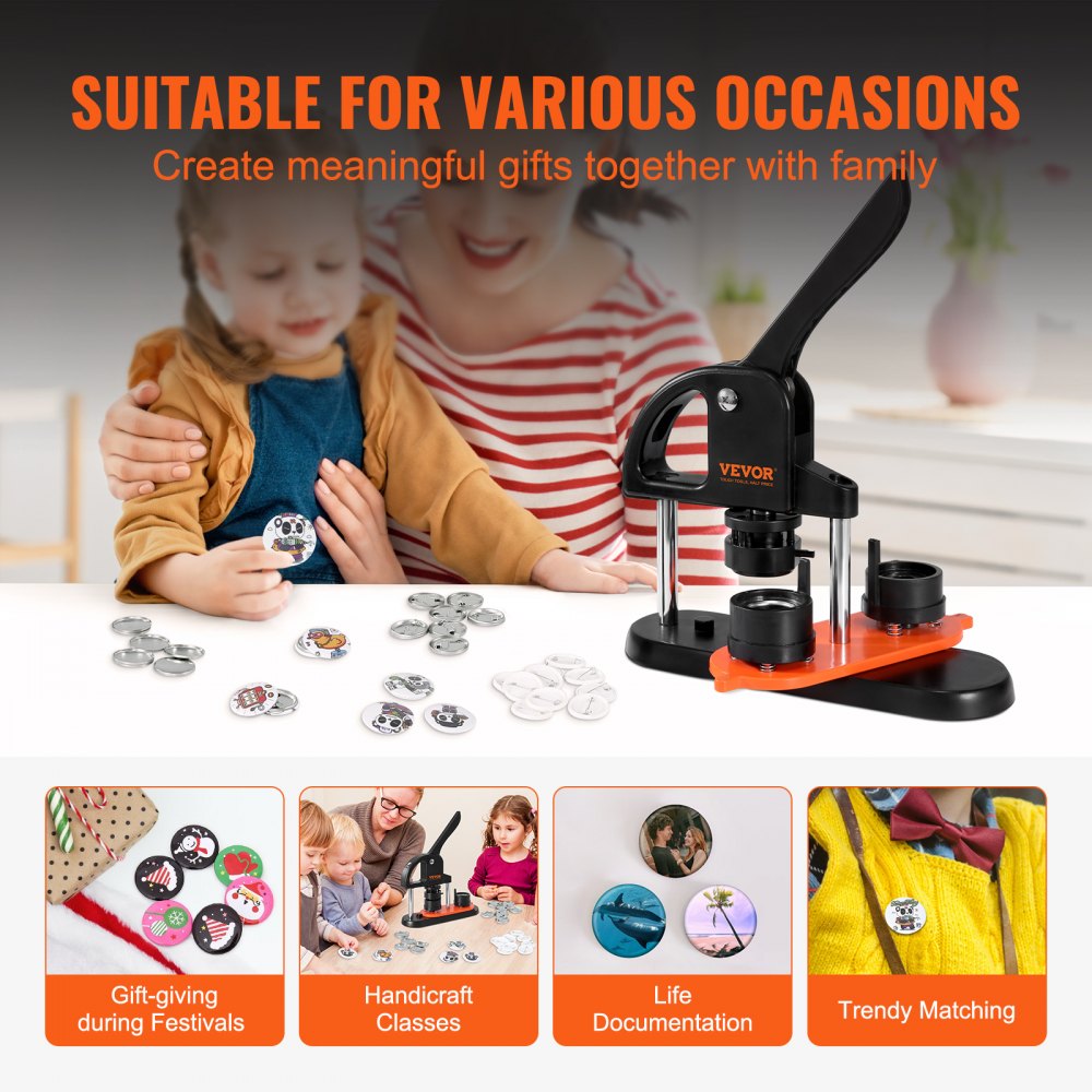 JMB-32 - Ergonomic 1.25" Button Maker for DIY Crafting
